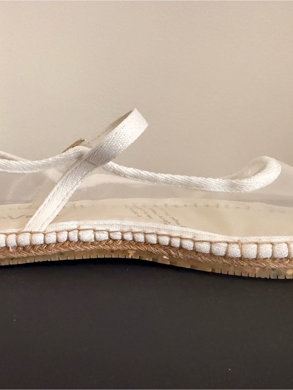 SeaVees white mesh espadrille flat - Picture 3 of 4